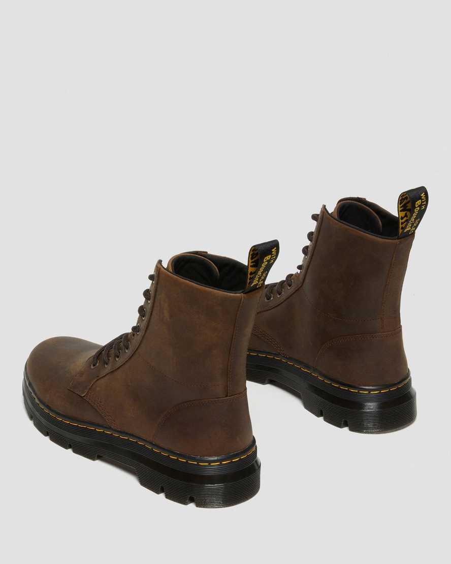 botas casuales dr. martens combs crazy horse para mujer en color marrón