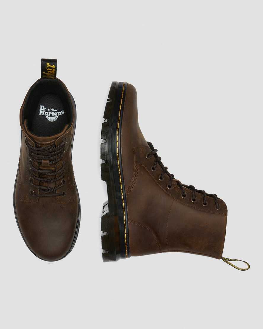 botas casuales dr. martens combs crazy horse para mujer en color marrón