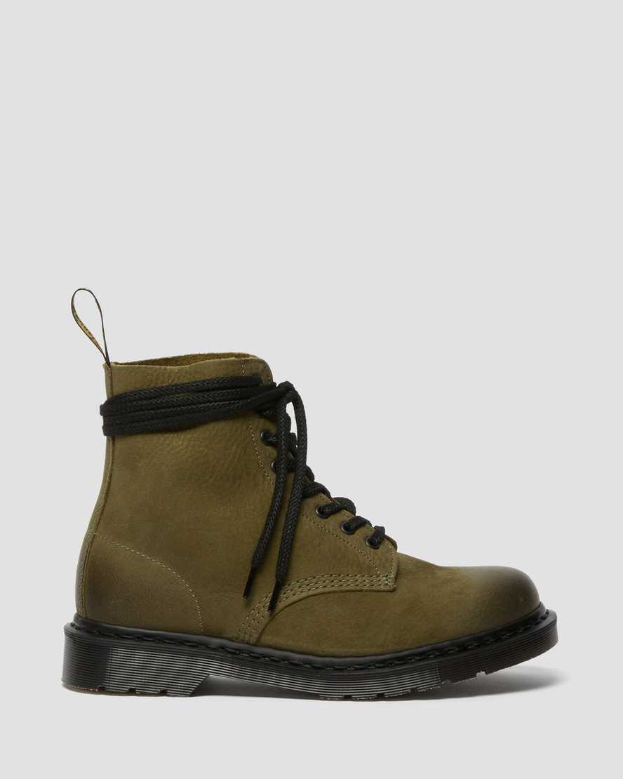 botas casuales dr martens 1460 pascal titan para mujer color oliva fabricadas en inglaterra