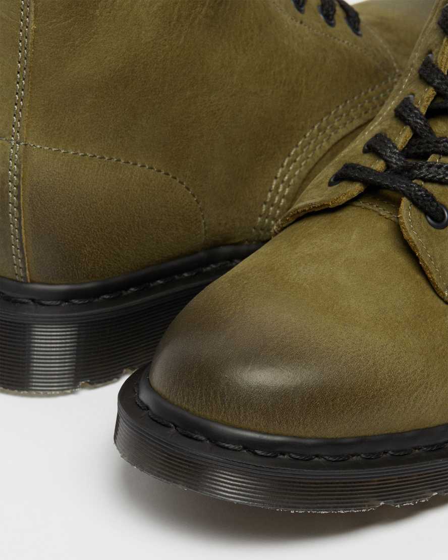 botas casuales dr martens 1460 pascal titan para mujer color oliva fabricadas en inglaterra