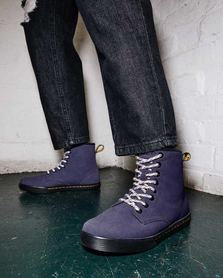 botas casuales azules dr martens sheridan para mujer