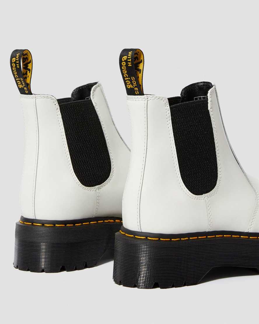 botas chelsea blancas dr martens 2976 con plataforma lisa para mujer