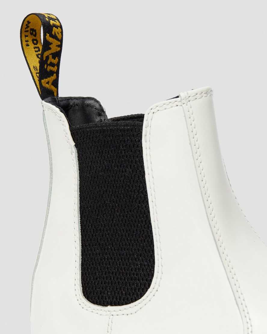 botas chelsea blancas dr martens 2976 con plataforma lisa para mujer