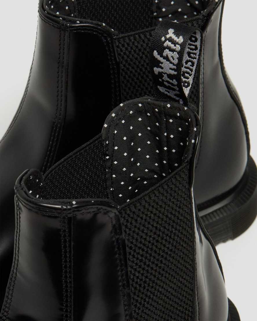 botas chelsea dr martens flora smooth negras para mujer