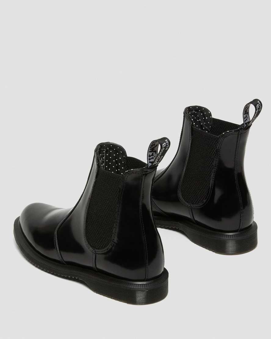 botas chelsea dr martens flora smooth negras para mujer