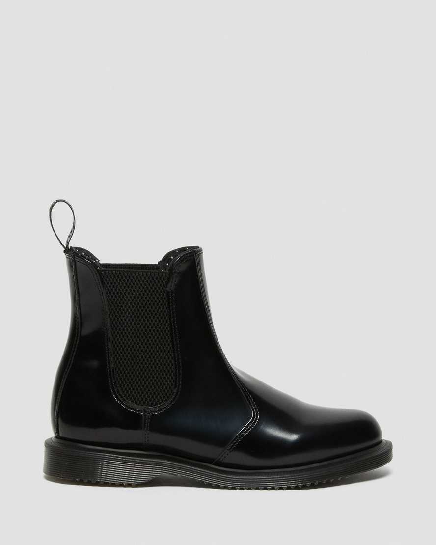 botas chelsea dr martens flora smooth negras para mujer
