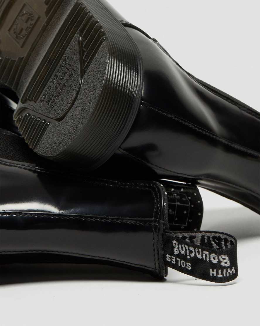 botas chelsea dr martens flora smooth negras para mujer