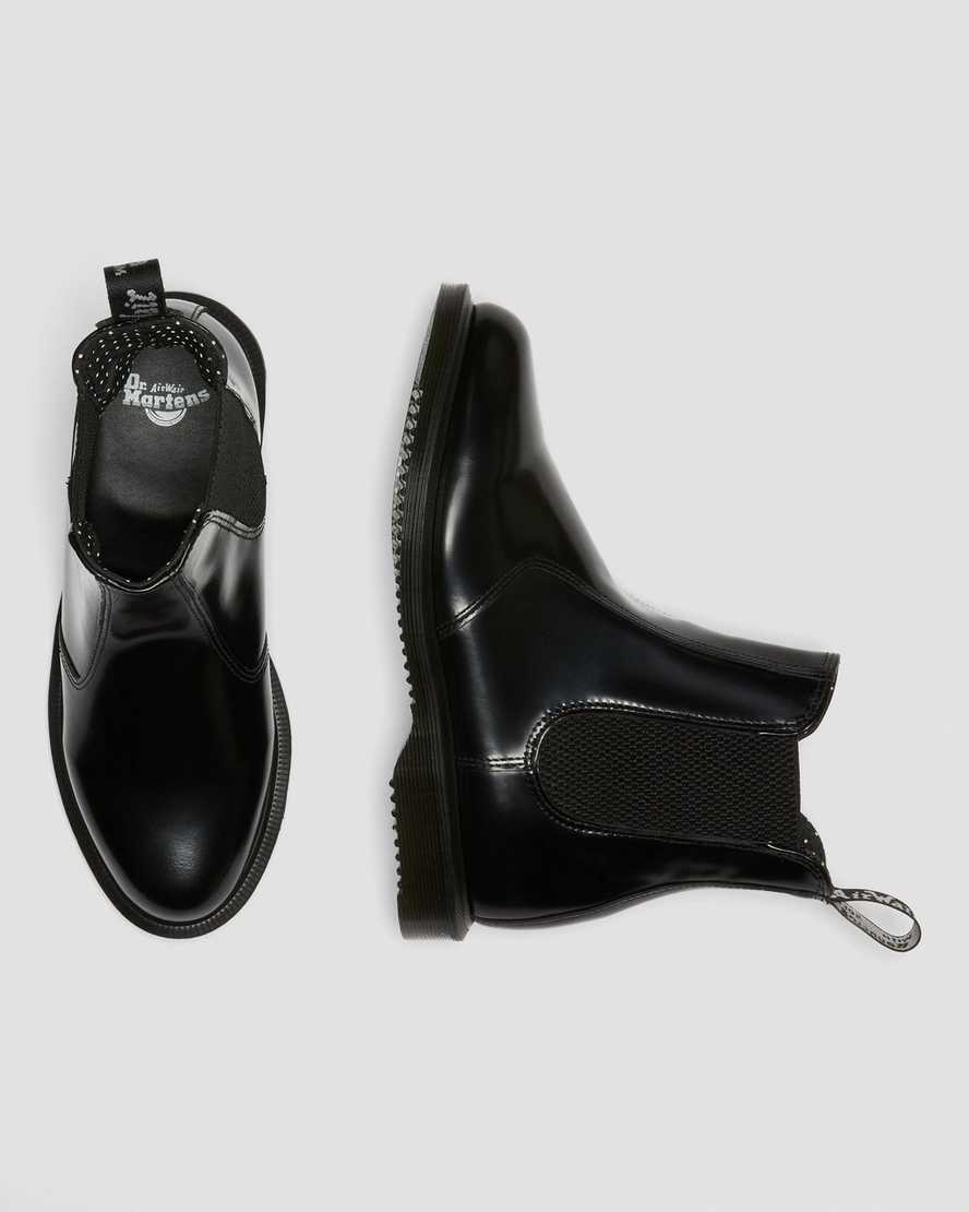 botas chelsea dr martens flora smooth negras para mujer