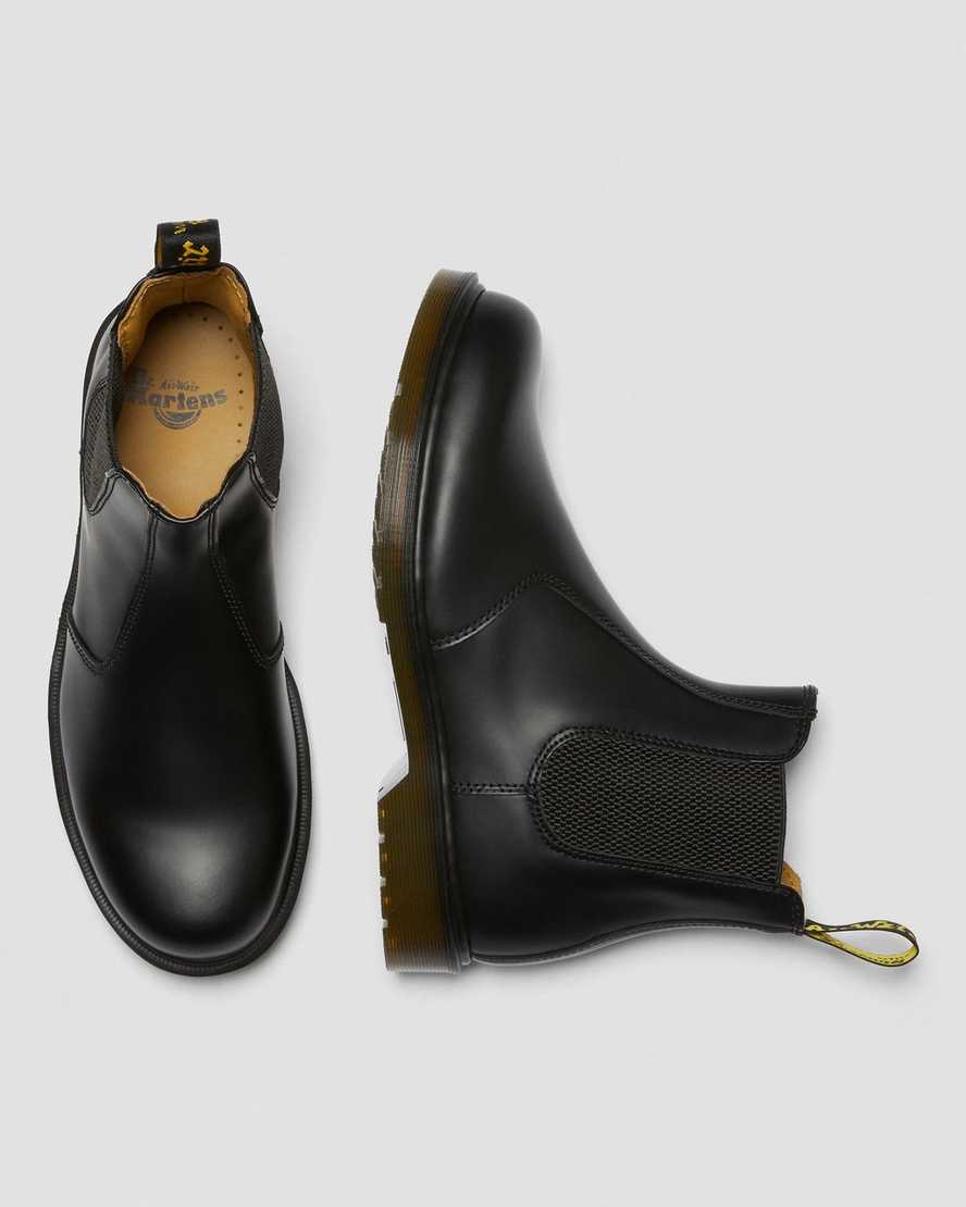 botas chelsea negras dr martens 2976 smooth para mujer