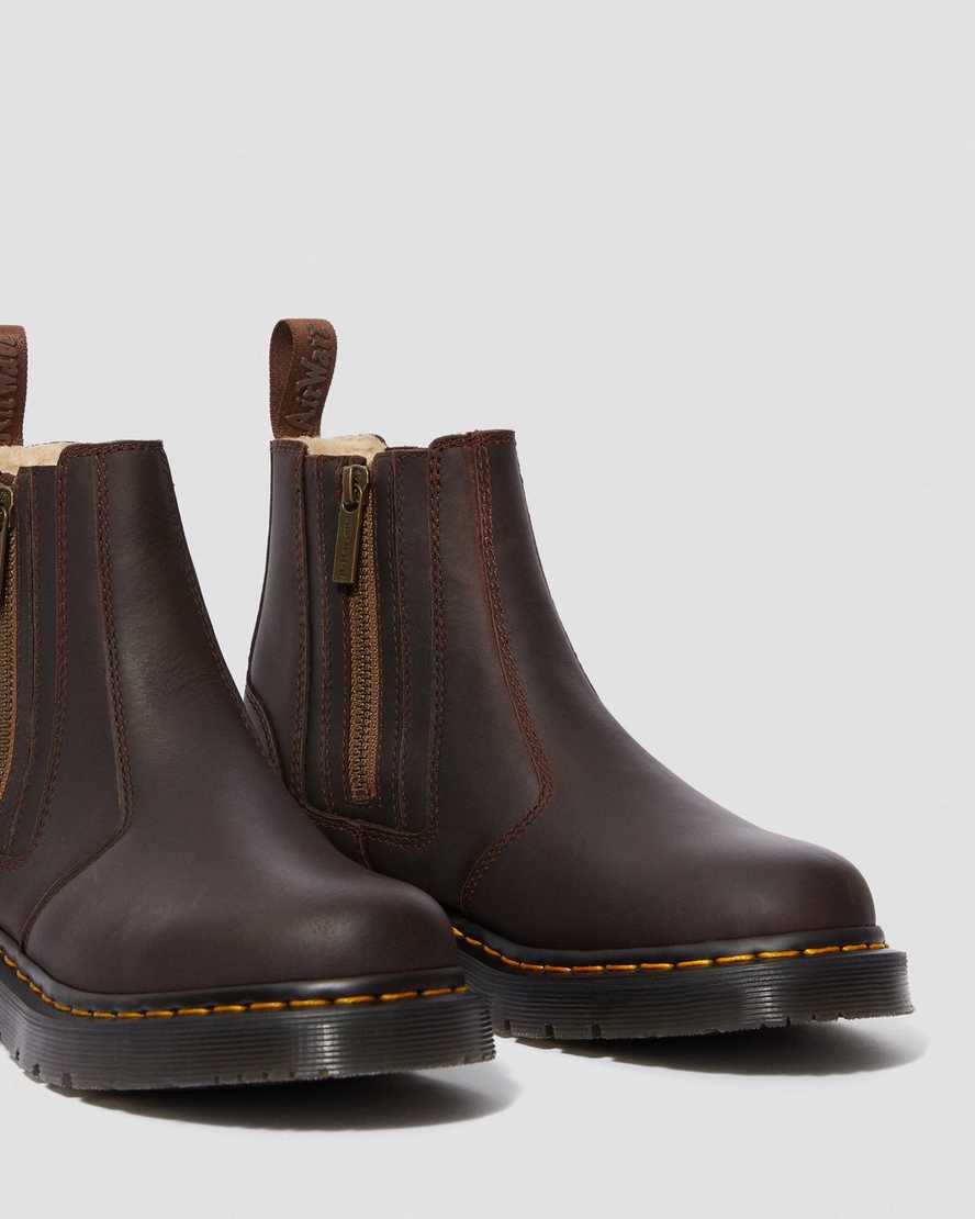 botas chelsea con cremallera dr martens 2976 dms wintergrip para mujer en color marrón