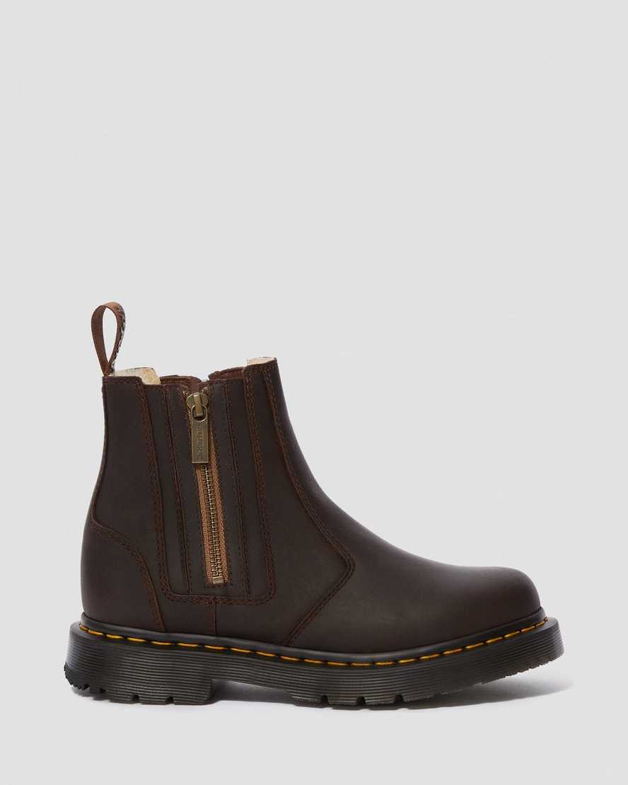 botas chelsea con cremallera dr martens 2976 dms wintergrip para mujer en color marrón