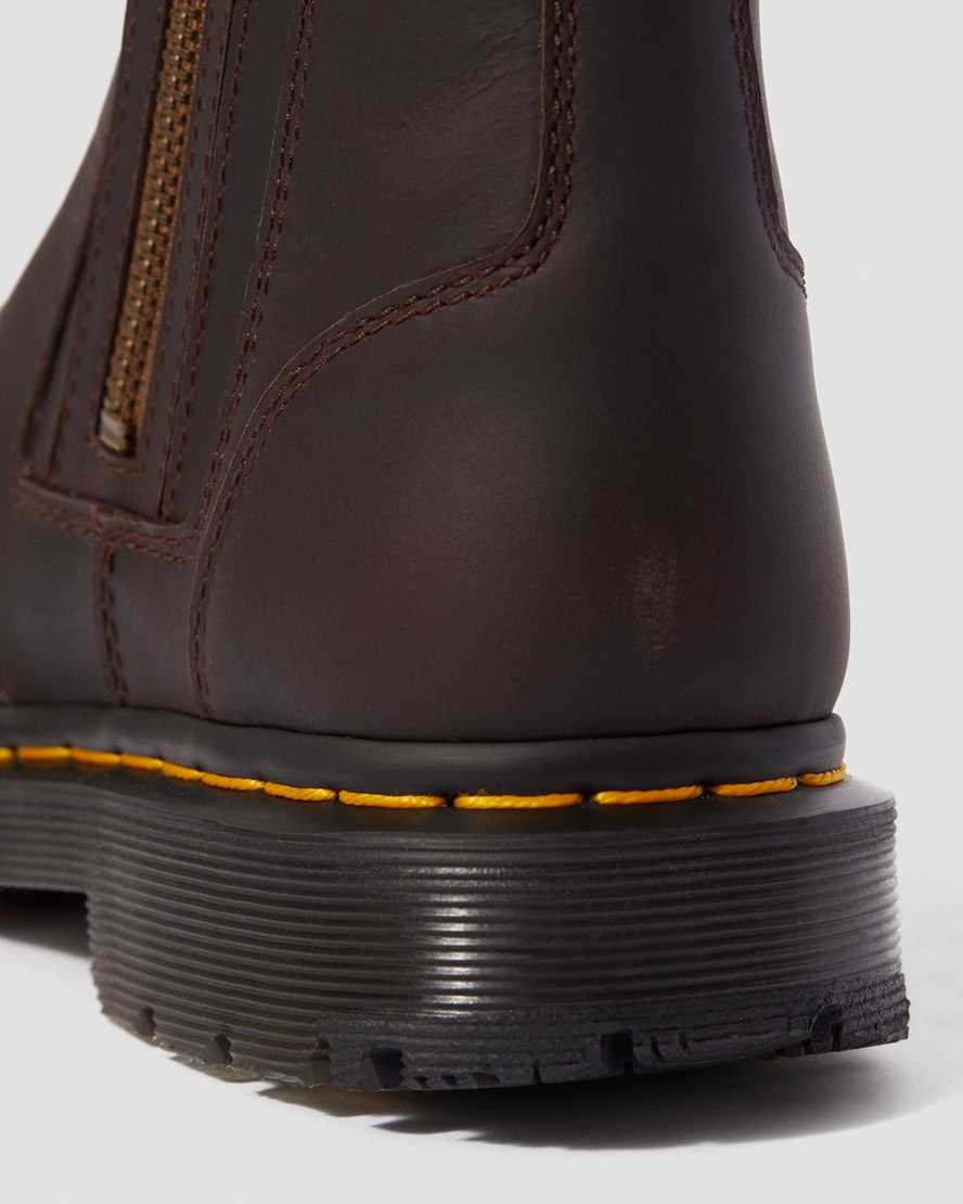 botas chelsea con cremallera dr martens 2976 dms wintergrip para mujer en color marrón