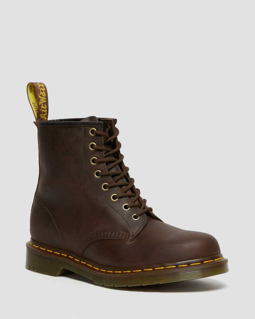 botas con cordones dr martens 1460 crazy horse para mujer en color marrón