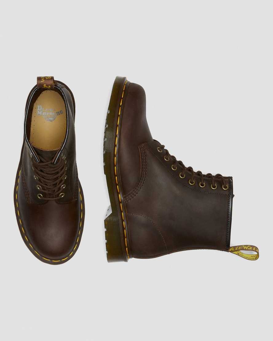 botas con cordones dr martens 1460 crazy horse para mujer en color marrón