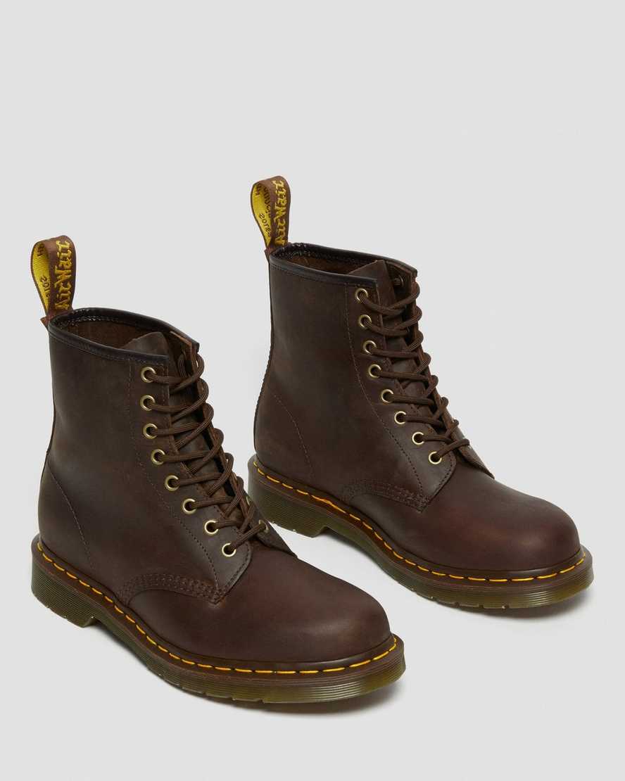botas con cordones dr martens 1460 crazy horse para mujer en color marrón