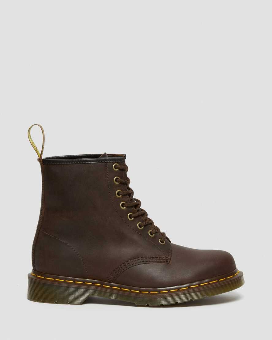 botas con cordones dr martens 1460 crazy horse para mujer en color marrón