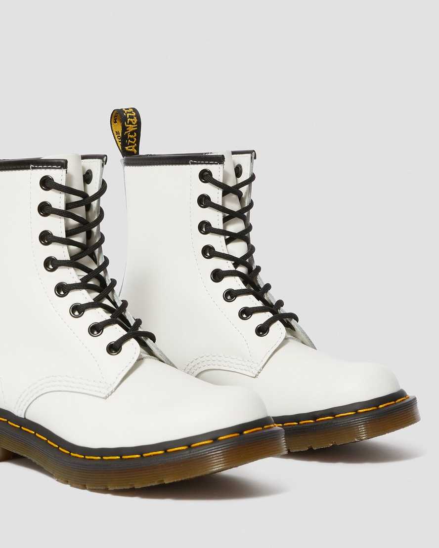 botas blancas con cordones dr martens 1460 smooth para mujer