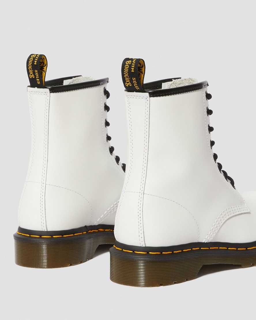 botas blancas con cordones dr martens 1460 smooth para mujer