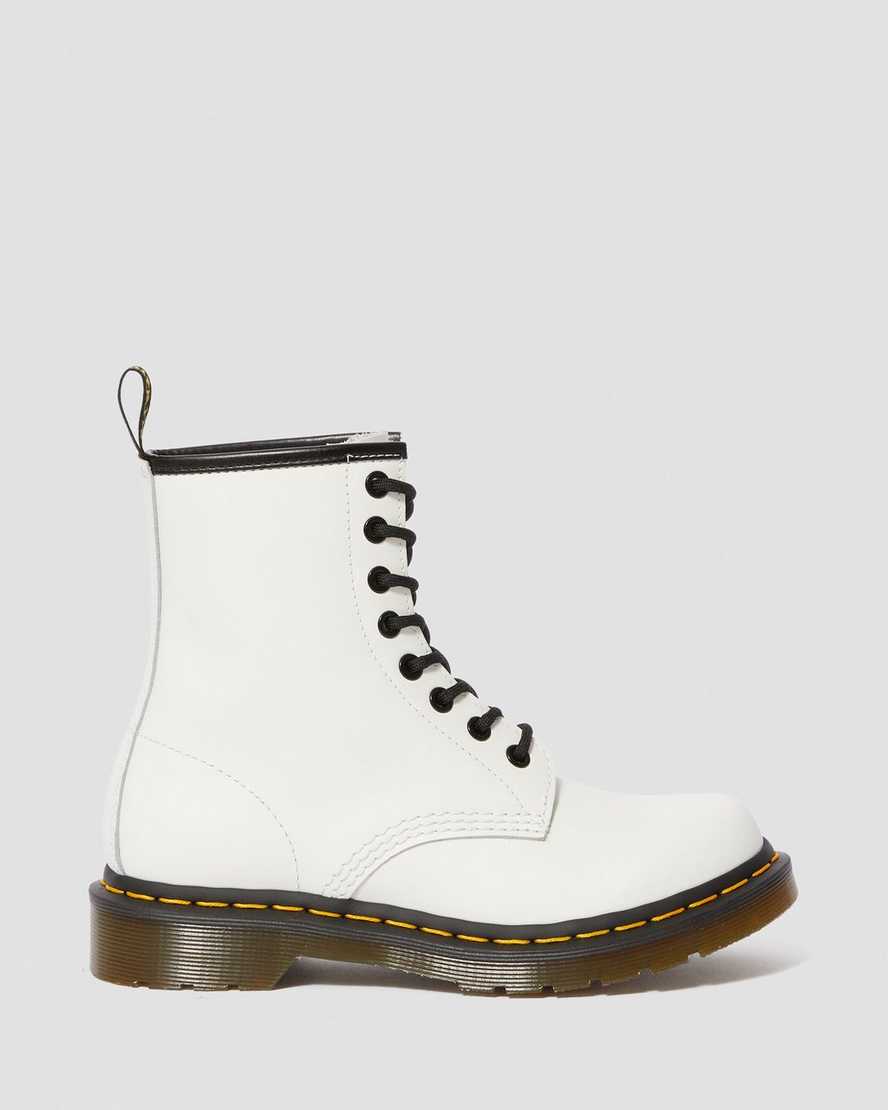 botas blancas con cordones dr martens 1460 smooth para mujer