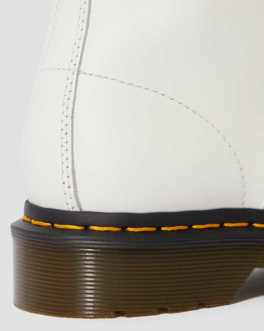 botas blancas con cordones dr martens 1460 smooth para mujer