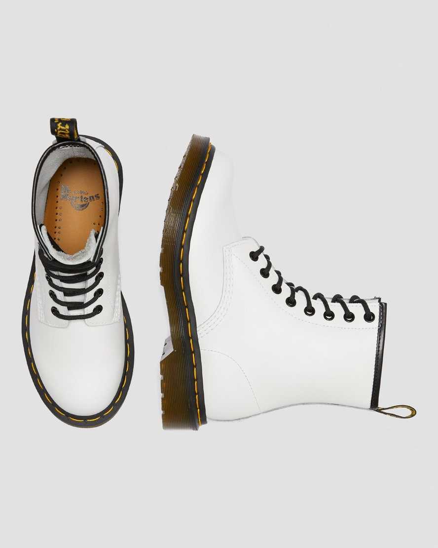 botas blancas con cordones dr martens 1460 smooth para mujer