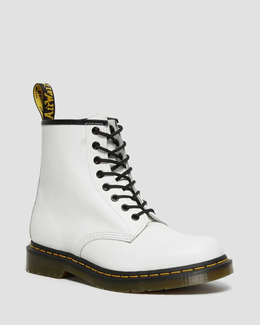 botas blancas con cordones dr martens 1460 smooth para mujer