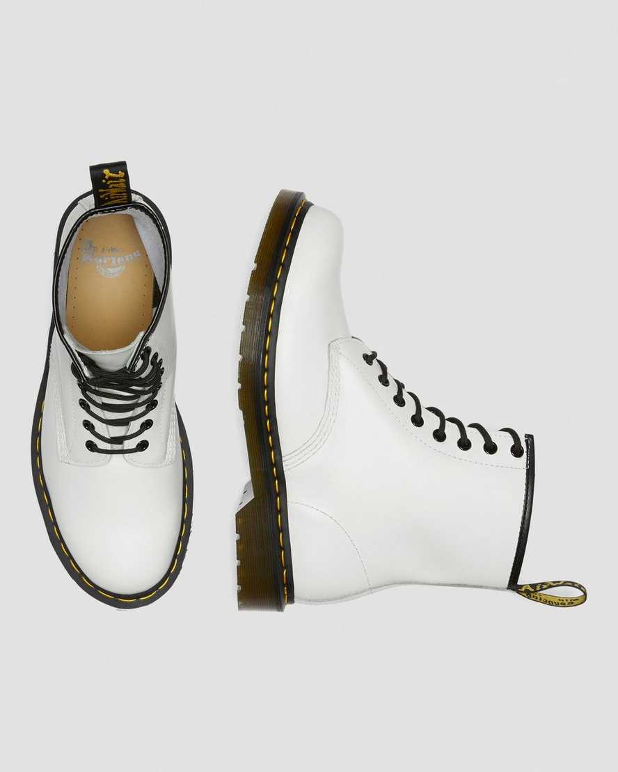botas blancas con cordones dr martens 1460 smooth para mujer