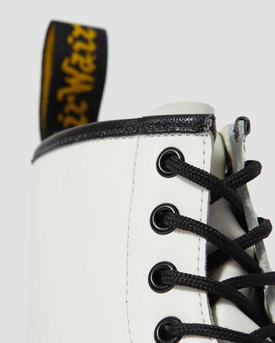 botas blancas con cordones dr martens 1460 smooth para mujer