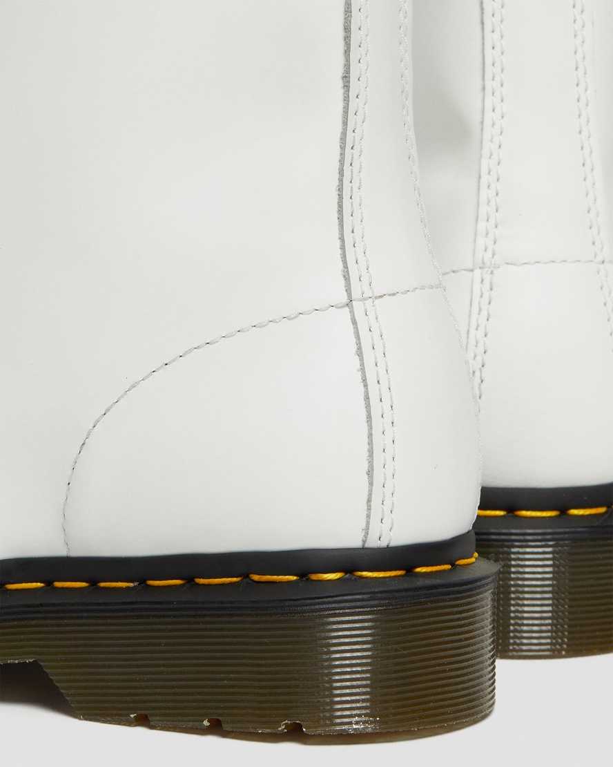 botas blancas con cordones dr martens 1460 smooth para mujer