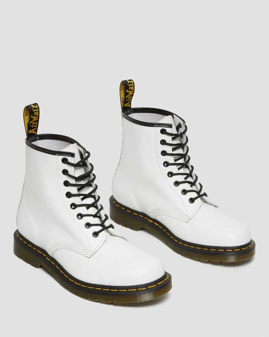 botas blancas con cordones dr martens 1460 smooth para mujer