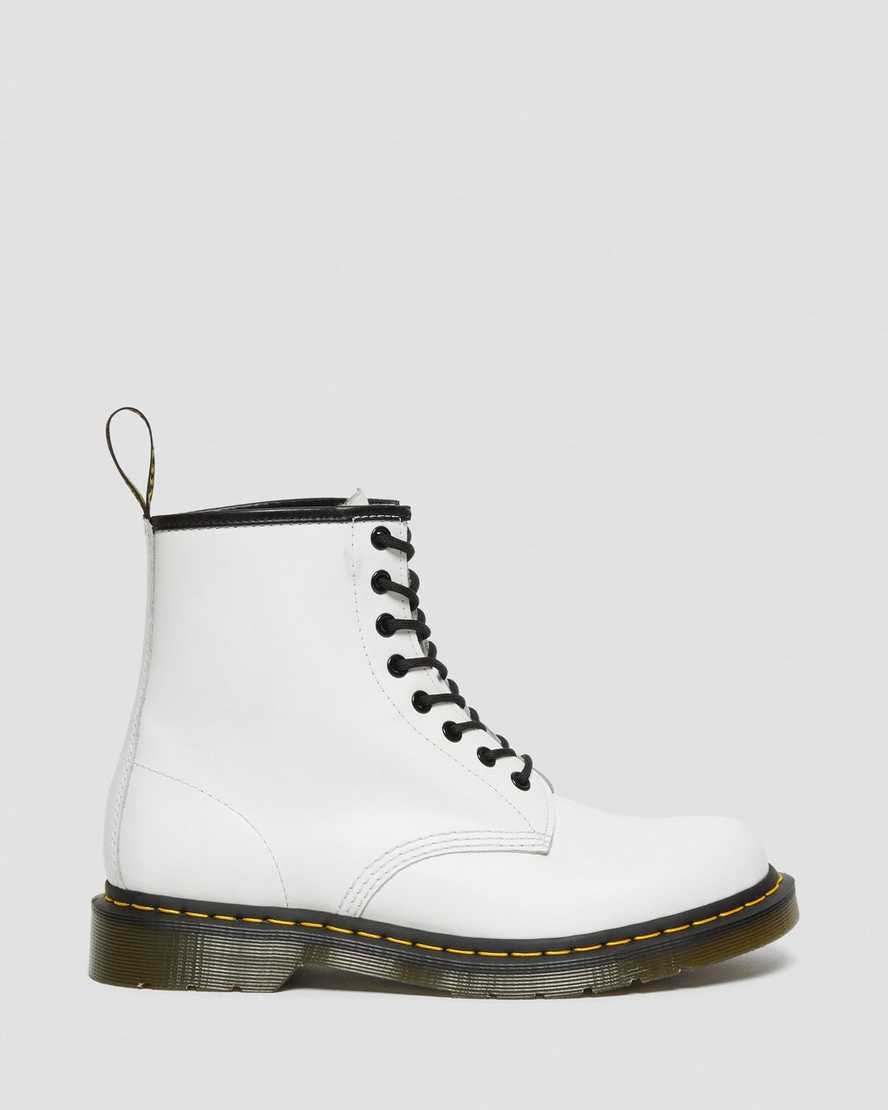 botas blancas con cordones dr martens 1460 smooth para mujer