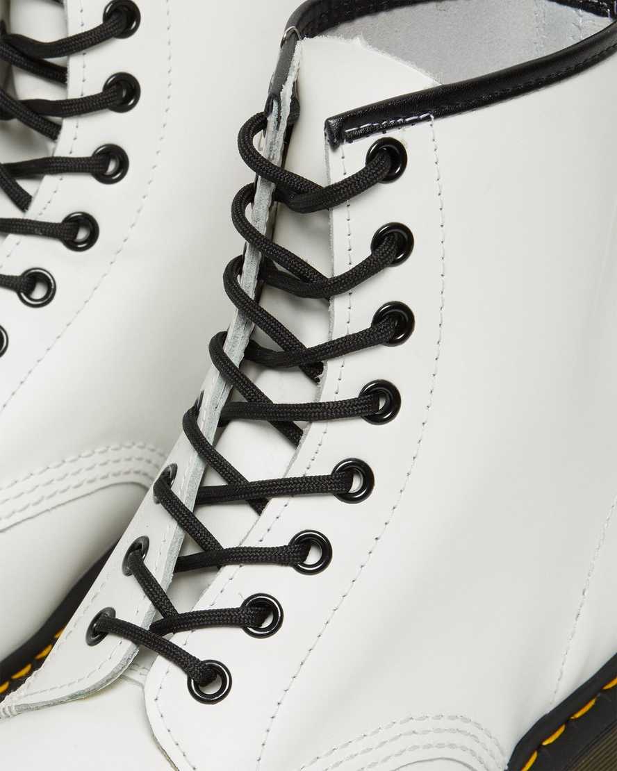 botas blancas con cordones dr martens 1460 smooth para mujer