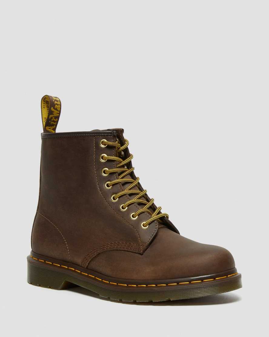 botas con cordones dr martens 1460 crazy horse para mujer en color marrón