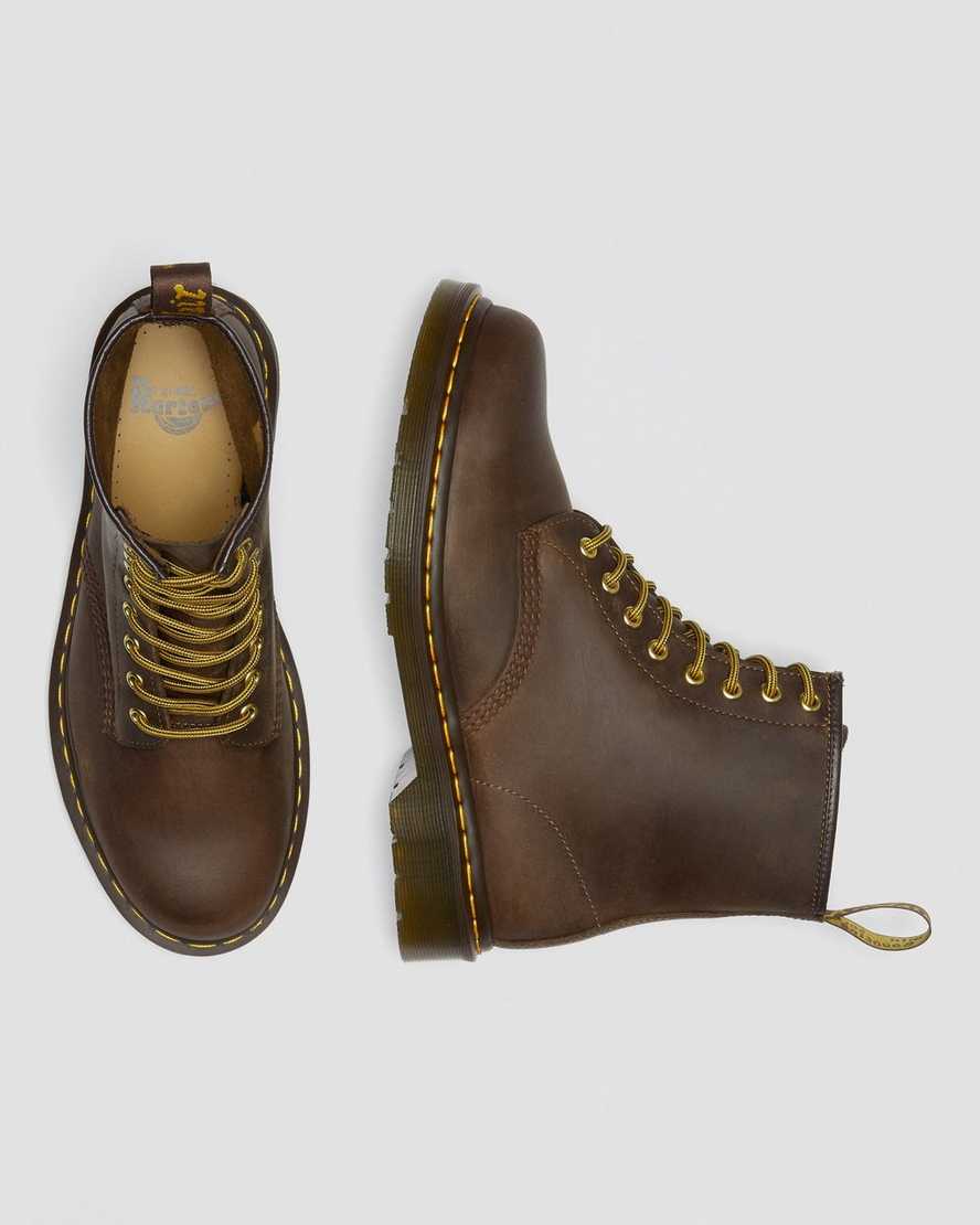 botas con cordones dr martens 1460 crazy horse para mujer en color marrón