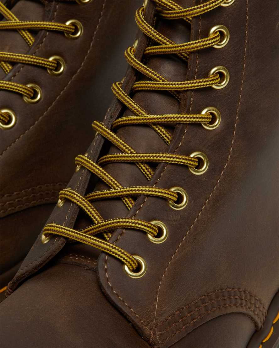 botas con cordones dr martens 1460 crazy horse para mujer en color marrón