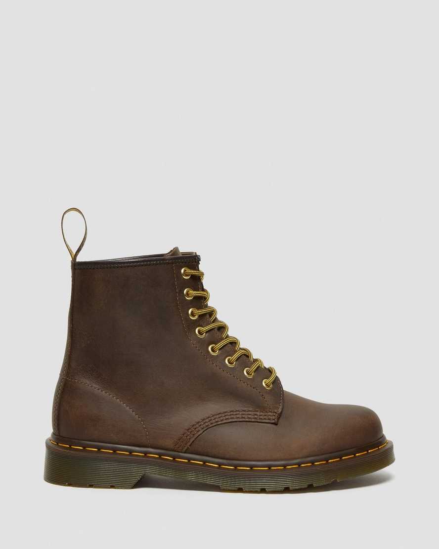 botas con cordones dr martens 1460 crazy horse para mujer en color marrón