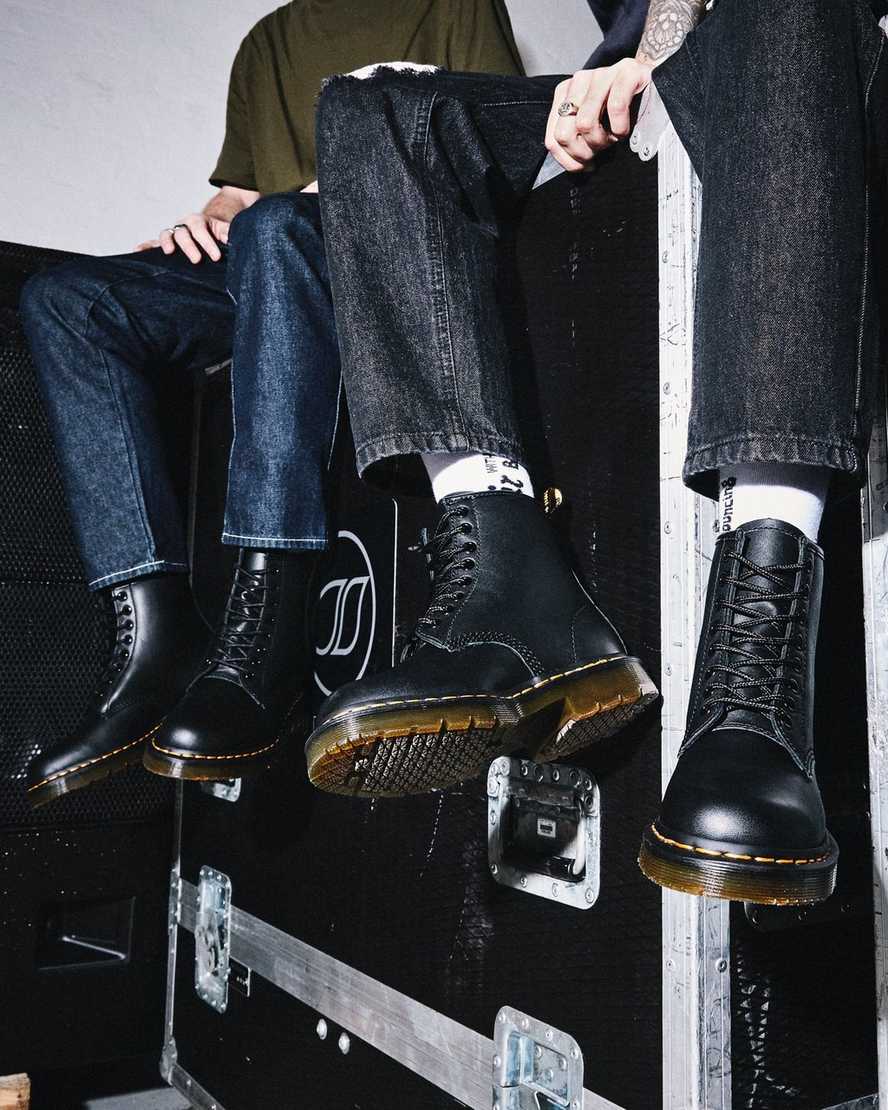 botas con cordones antideslizantes dr martens 1460 para mujer color negro
