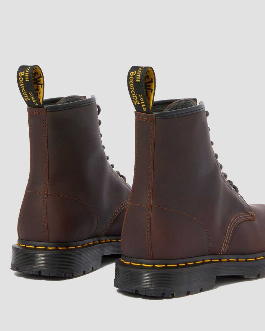 botas con cordones dr martens 1460 dms wintergrip para mujer en marrón oscuro