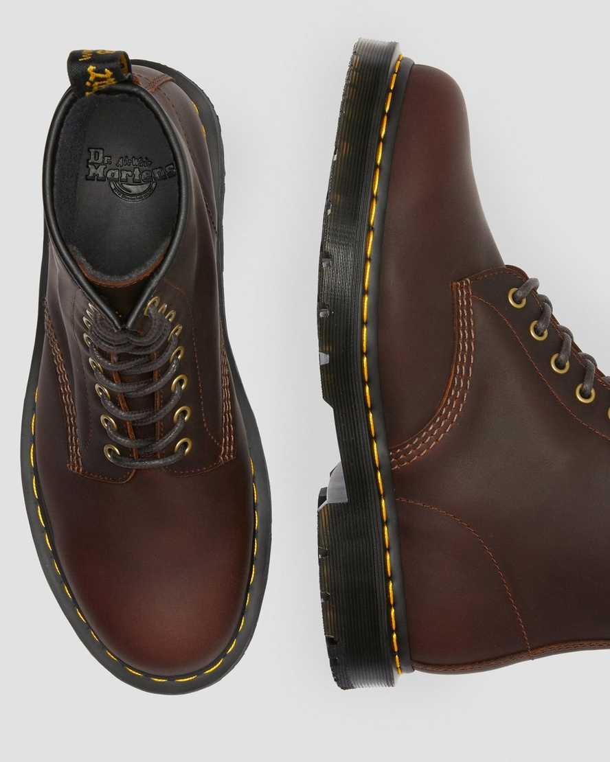 botas con cordones dr martens 1460 dms wintergrip para mujer en marrón oscuro