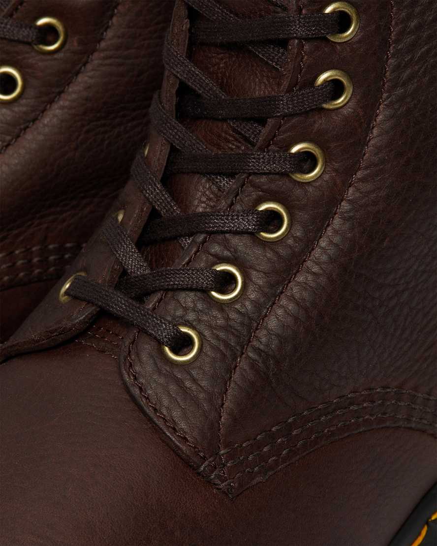 botas dr martens 1460 pascal de piel sintética para mujer color marrón
