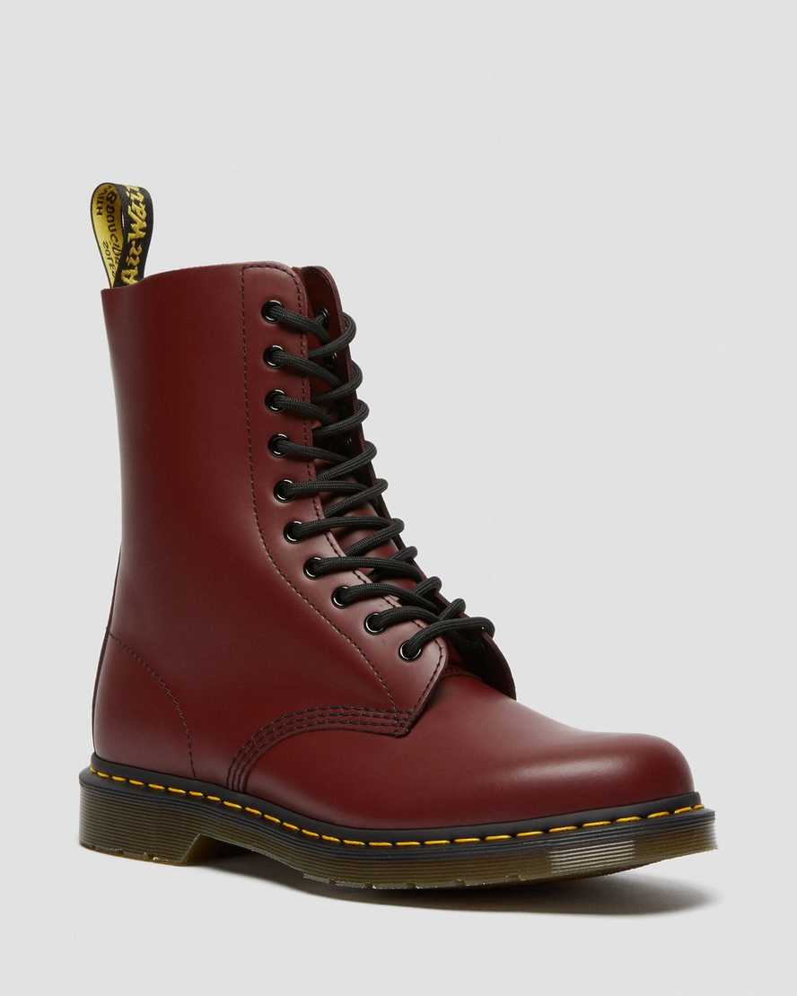 botas rojas dr martens 1490 smooth de media caña para mujer