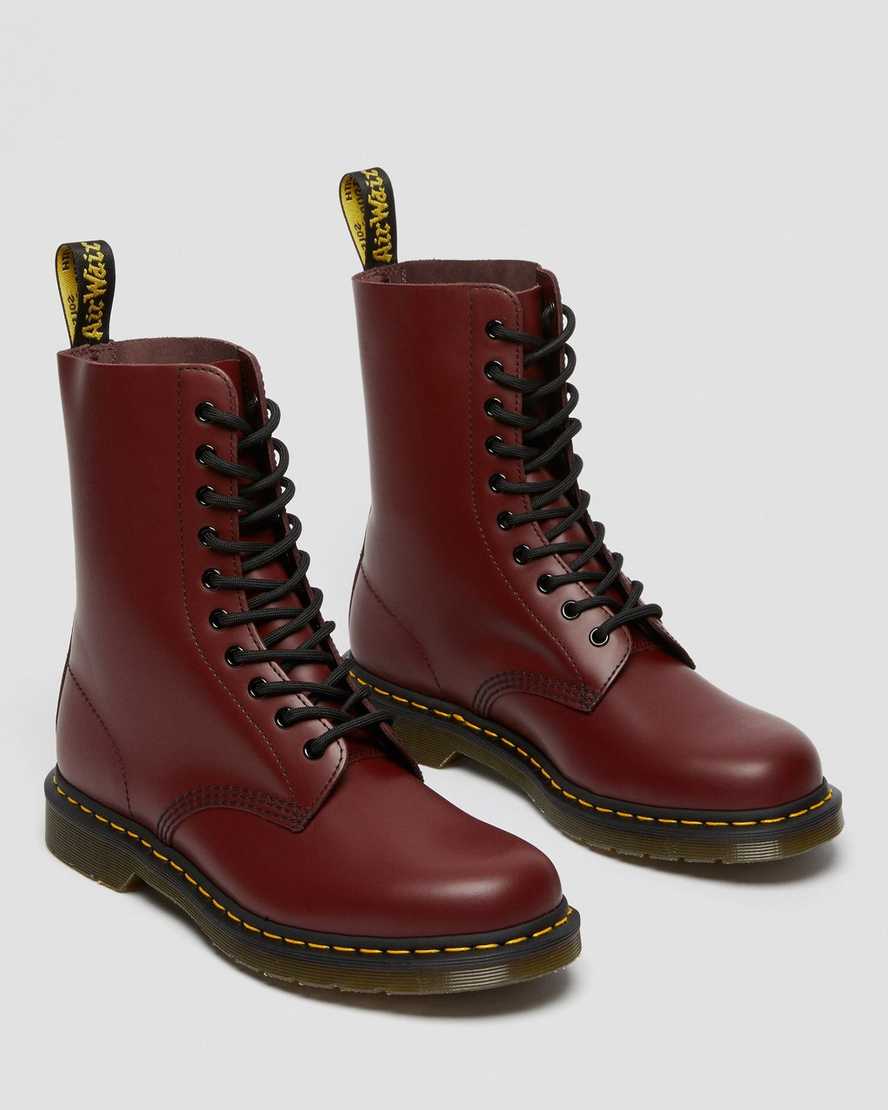 botas rojas dr martens 1490 smooth de media caña para mujer