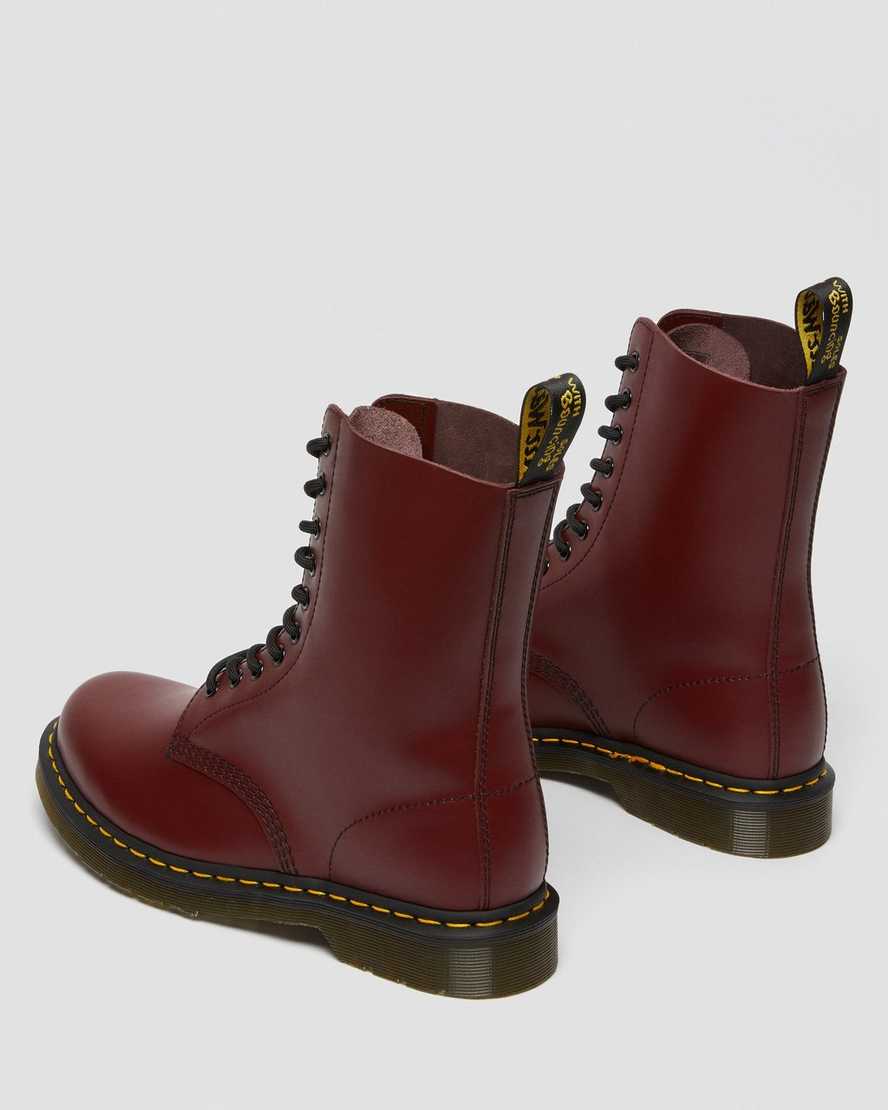 botas rojas dr martens 1490 smooth de media caña para mujer