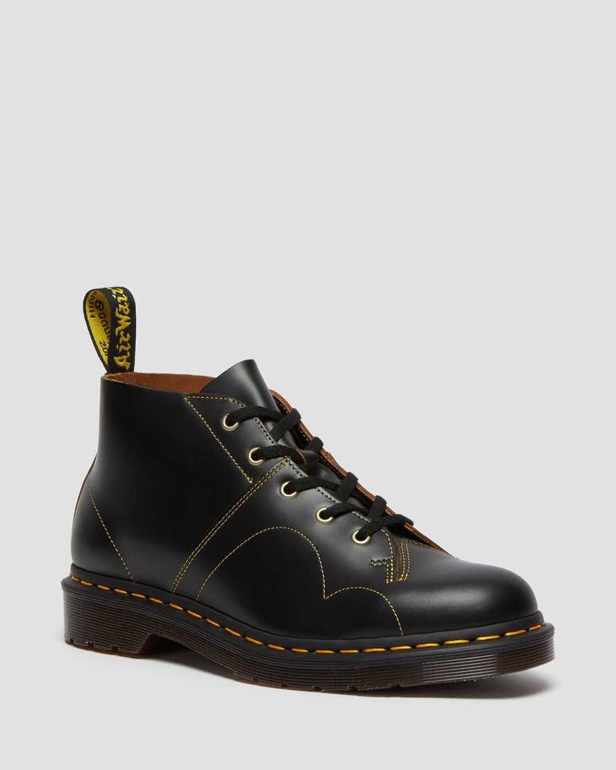 botas negras dr martens church vintage monkey para mujer