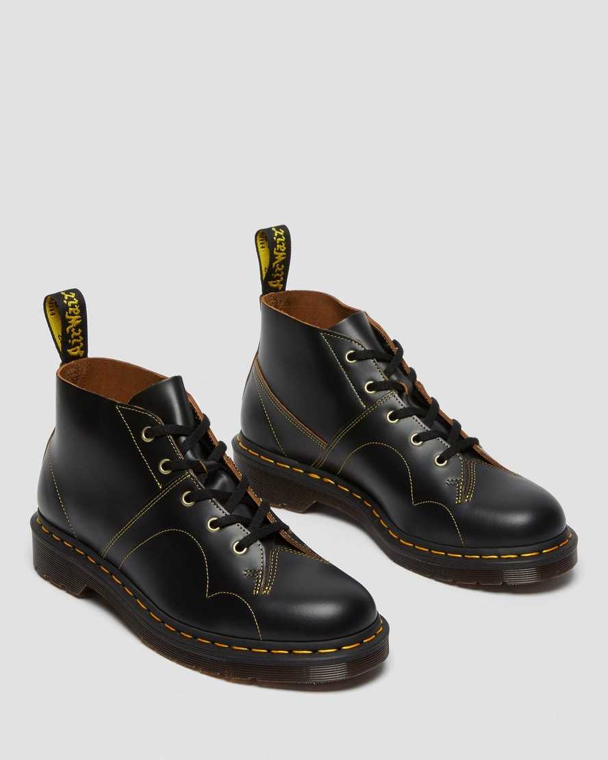 botas negras dr martens church vintage monkey para mujer