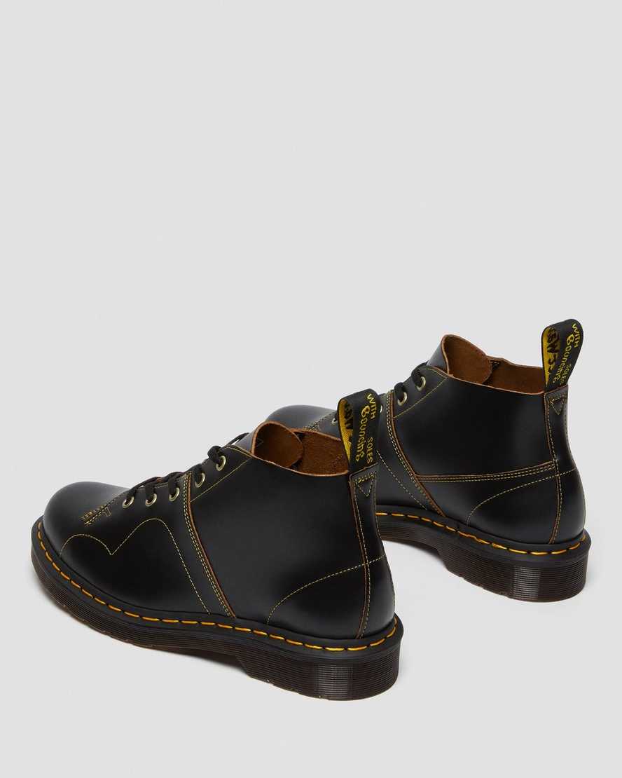 botas negras dr martens church vintage monkey para mujer