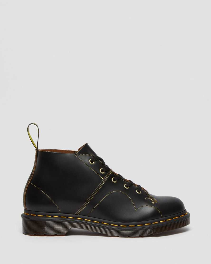 botas negras dr martens church vintage monkey para mujer
