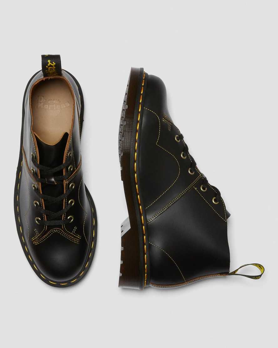 botas negras dr martens church vintage monkey para mujer