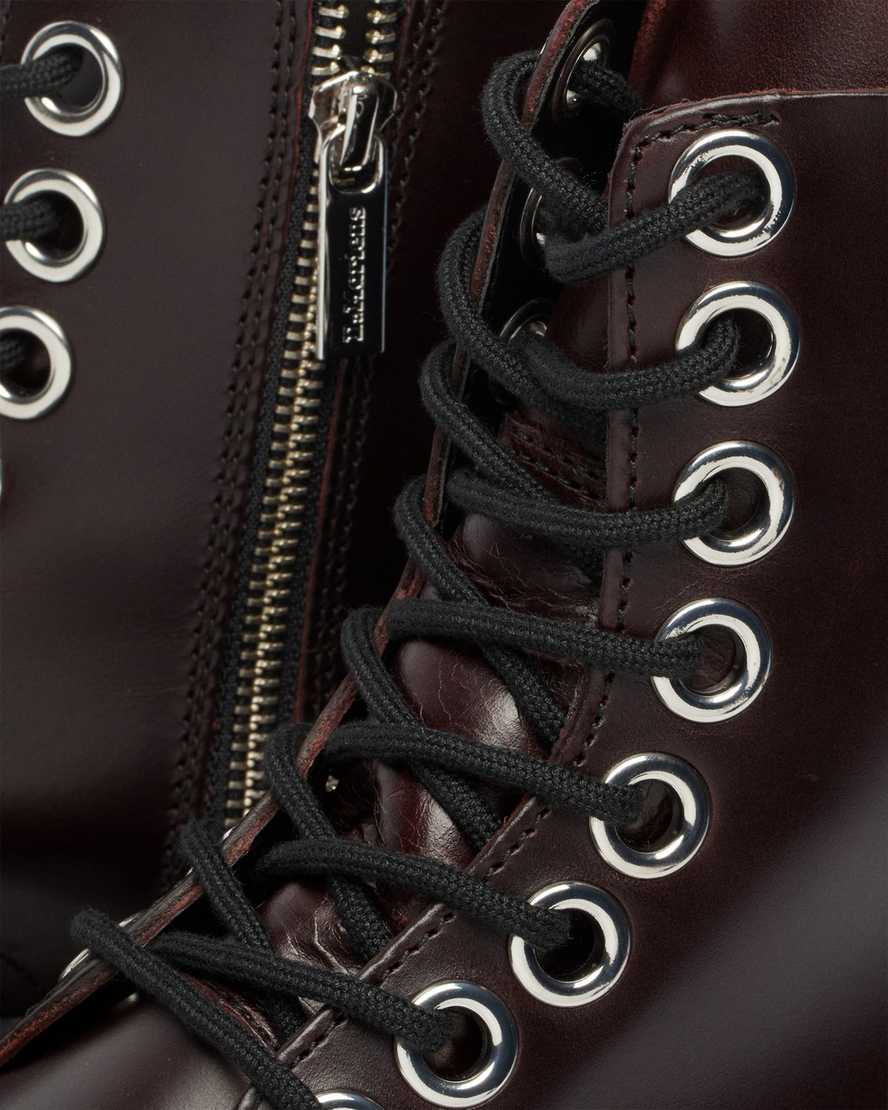 botas de plataforma dr martens jadon max para mujer en color burdeos