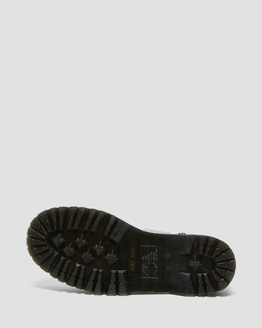 botas de plataforma blancas dr martens jadon con lunares lisos para mujer